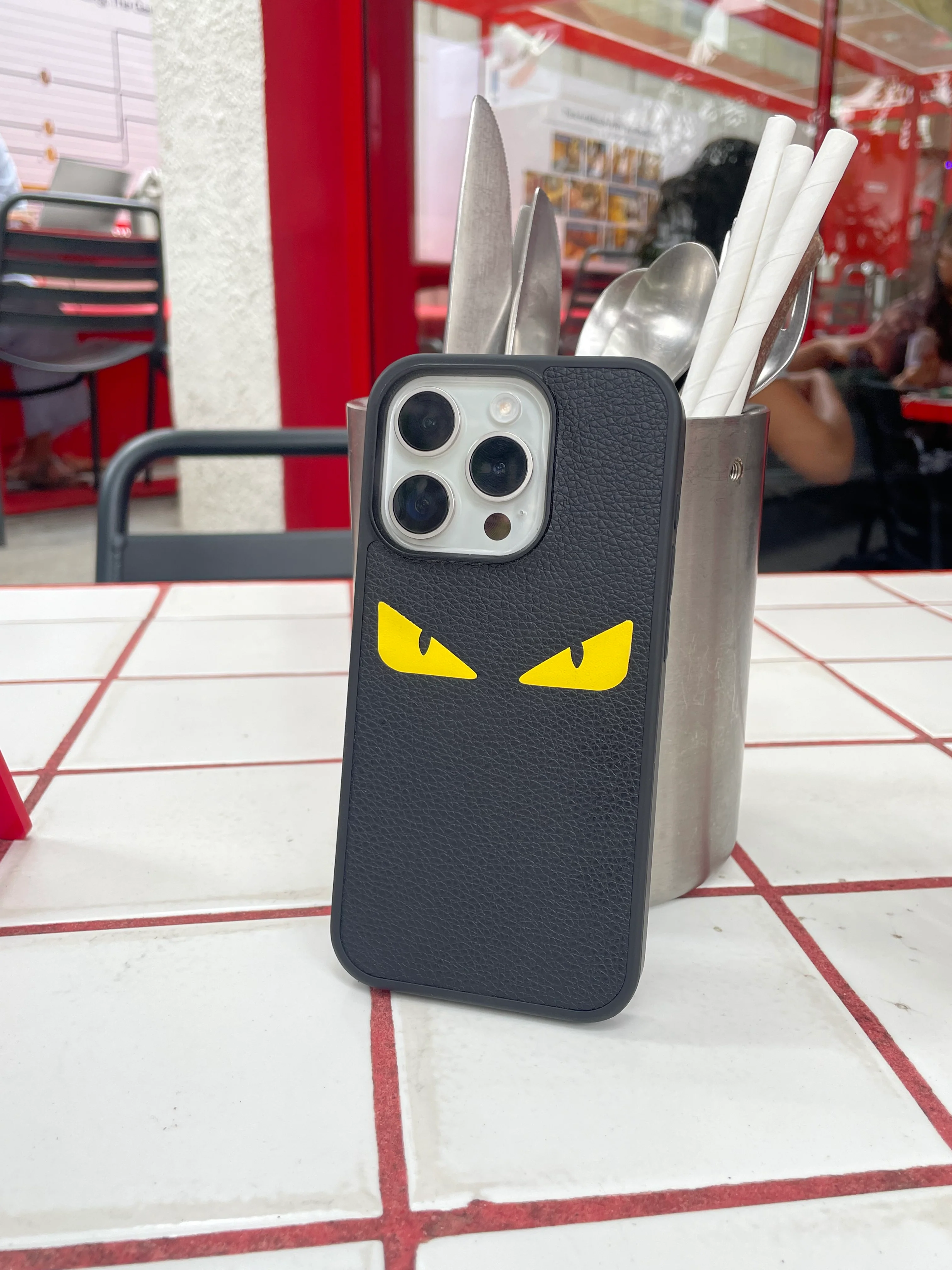 Batman Eye Leather iPhone Case - Image 2
