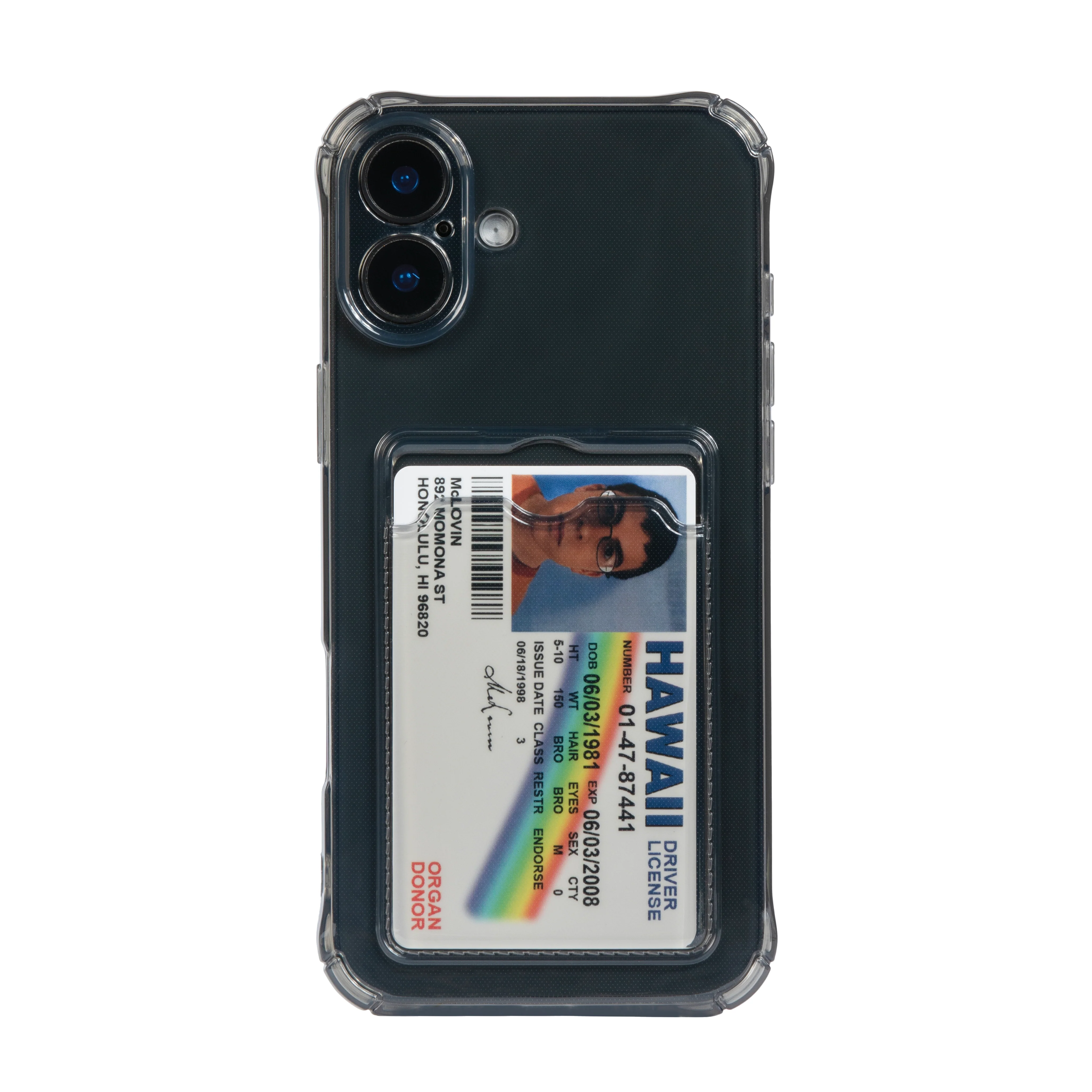 Card Holder Dark Transparent iPhone Cover + Free McLovin PVC - Image 7