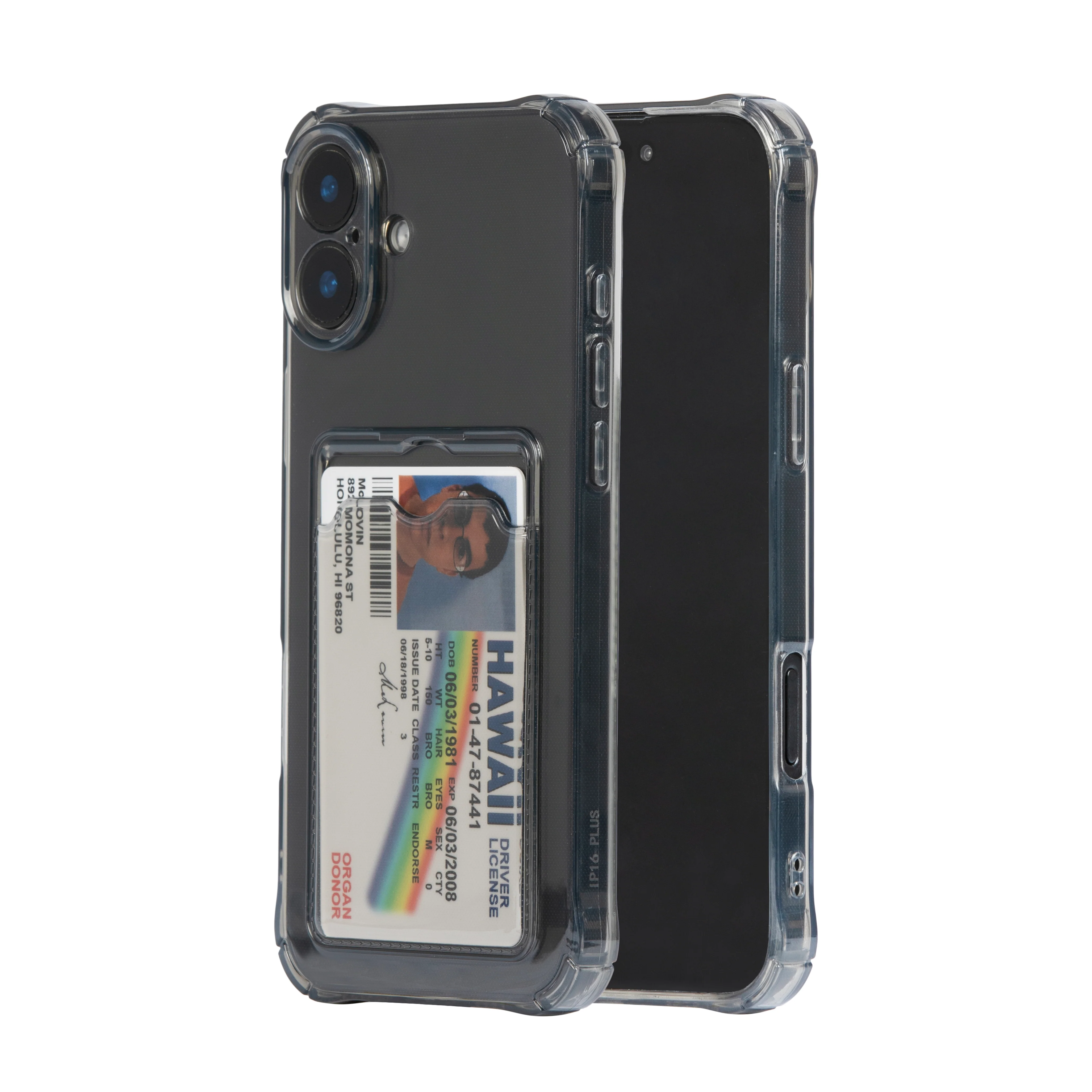 Card Holder Dark Transparent iPhone Cover + Free McLovin PVC - Image 8