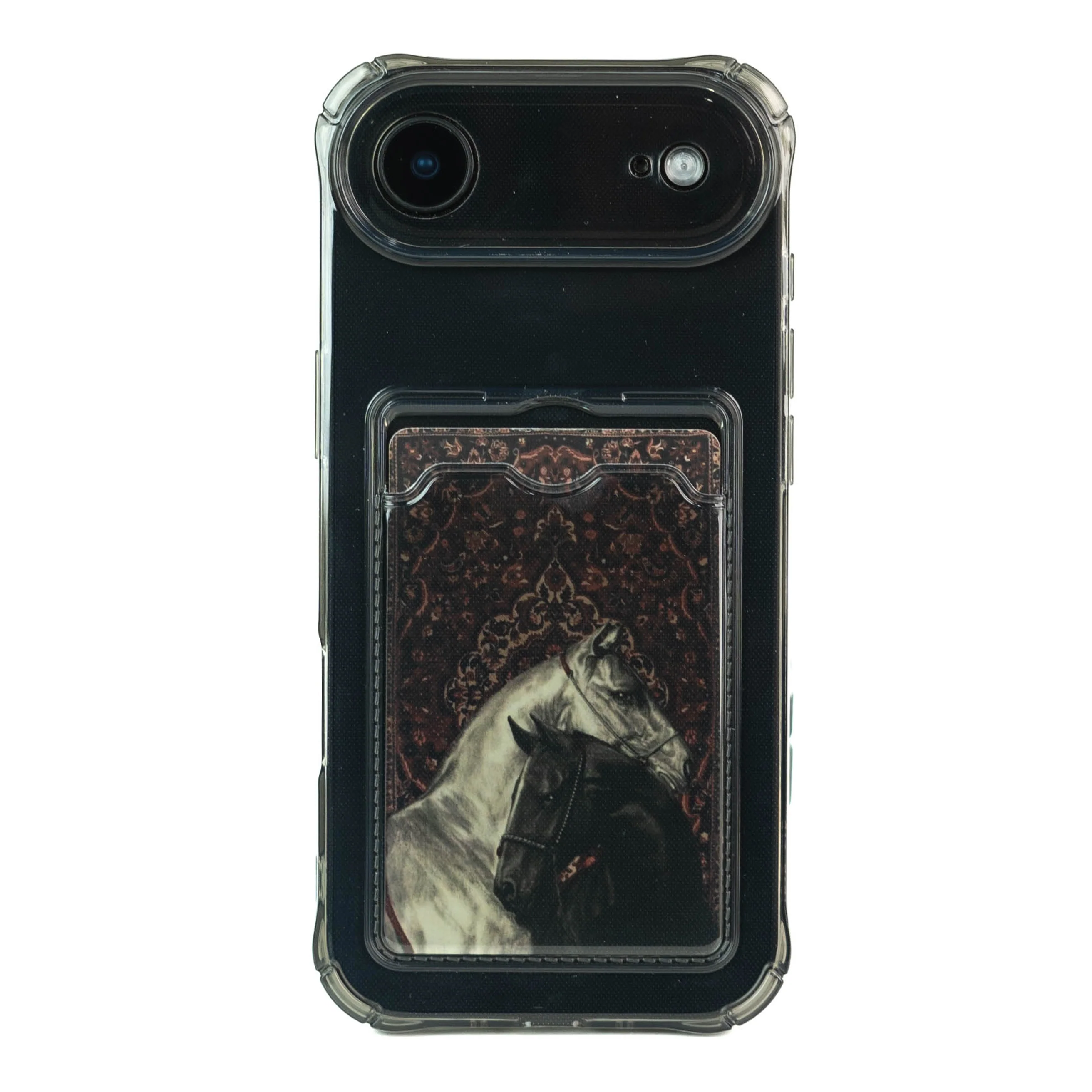 Card Holder Dark Transparent iPhone Cover + Free Persian Rug PVC Card - Image 8