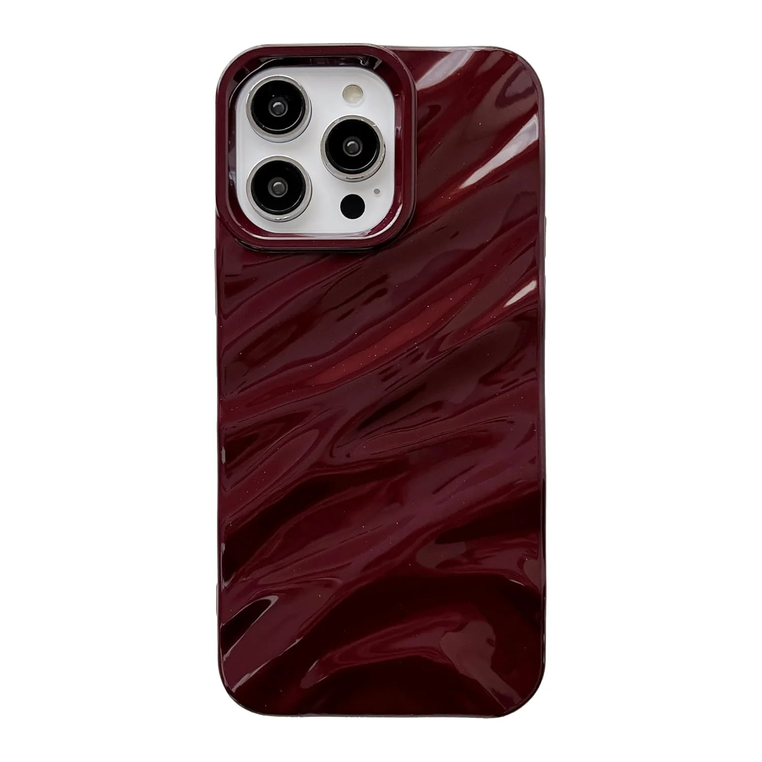 Cherry Red Wave iPhone Case - Image 3