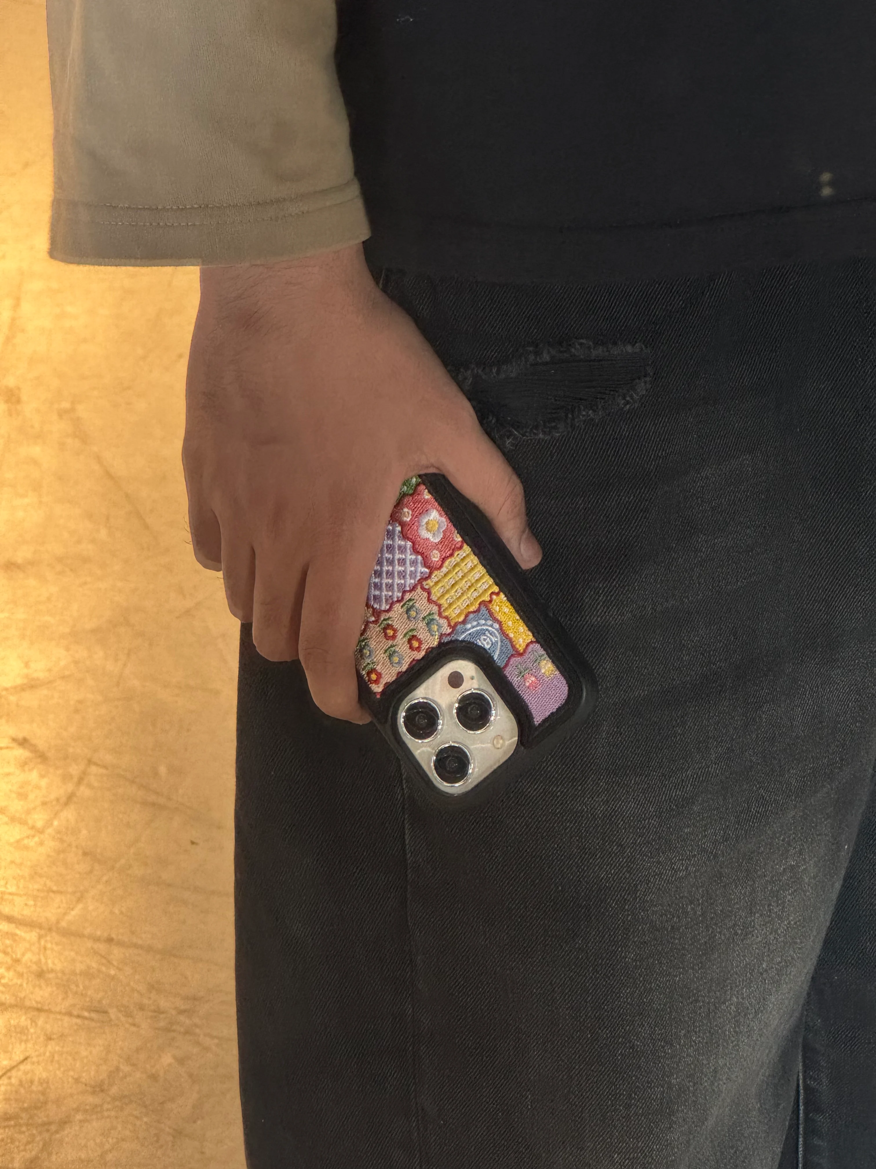 Floral Embroidery iPhone Case - Image 2