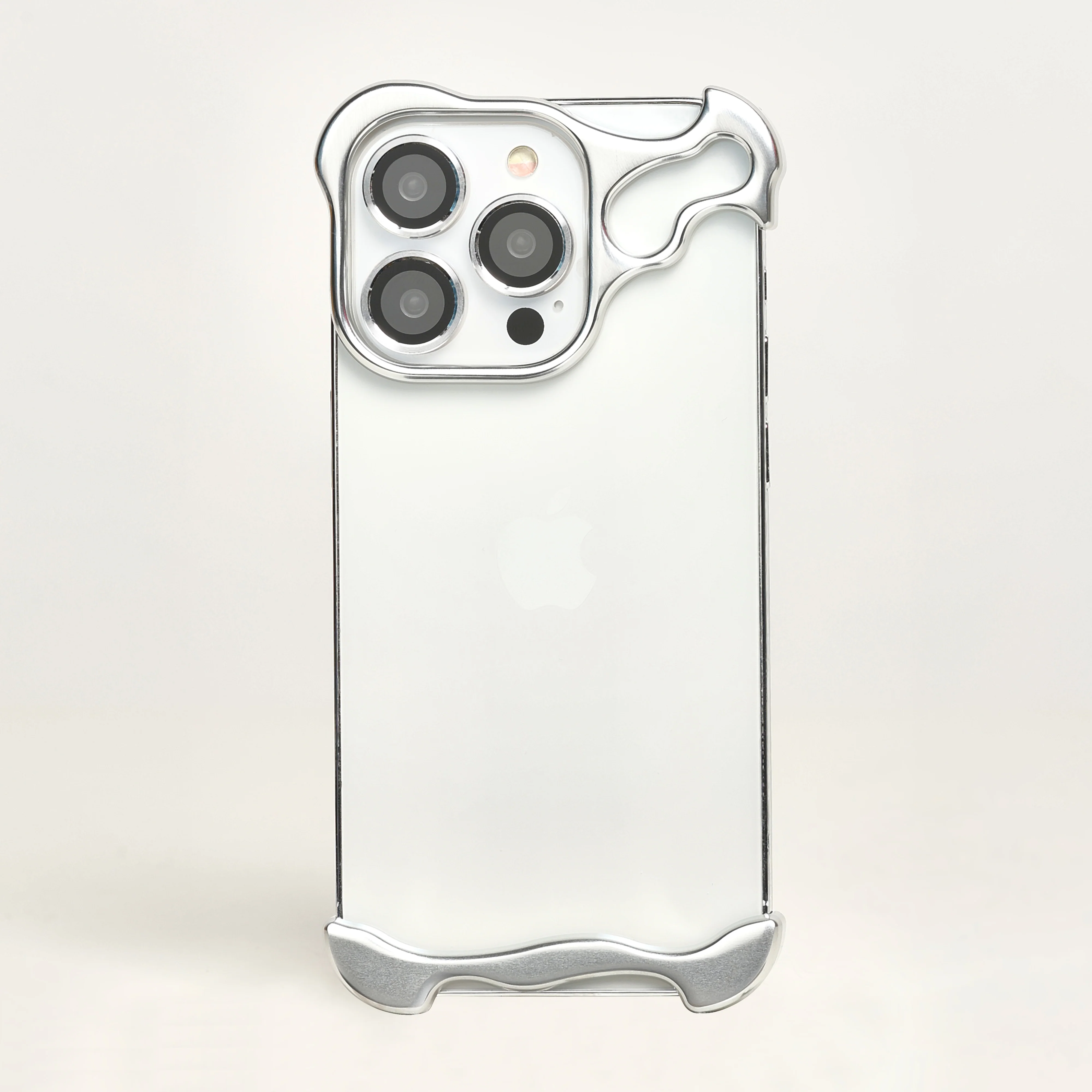 Minimilistic Alloy Bumber Silver Frame With Camera Ring - Image 4